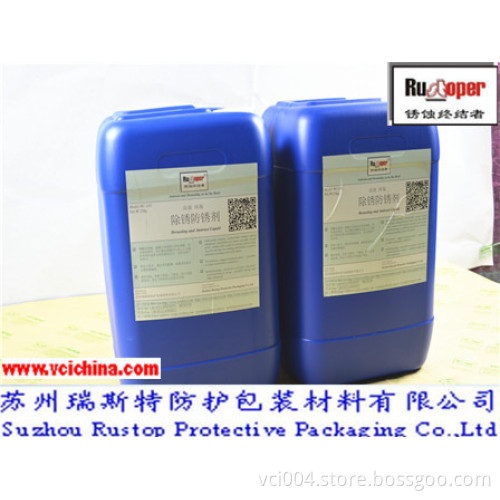 Derusting and antirust liquid for forging machine